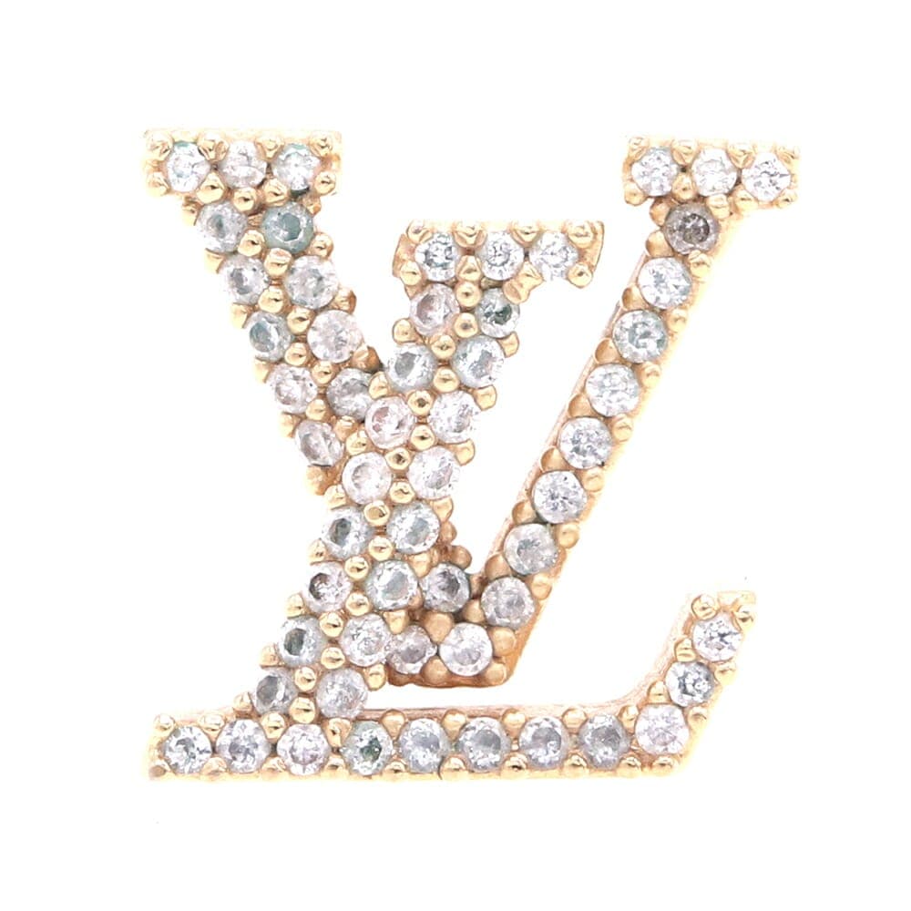 ルイヴィトン 片耳ピアス LV アイコニック ストラス M00609 ゴールド