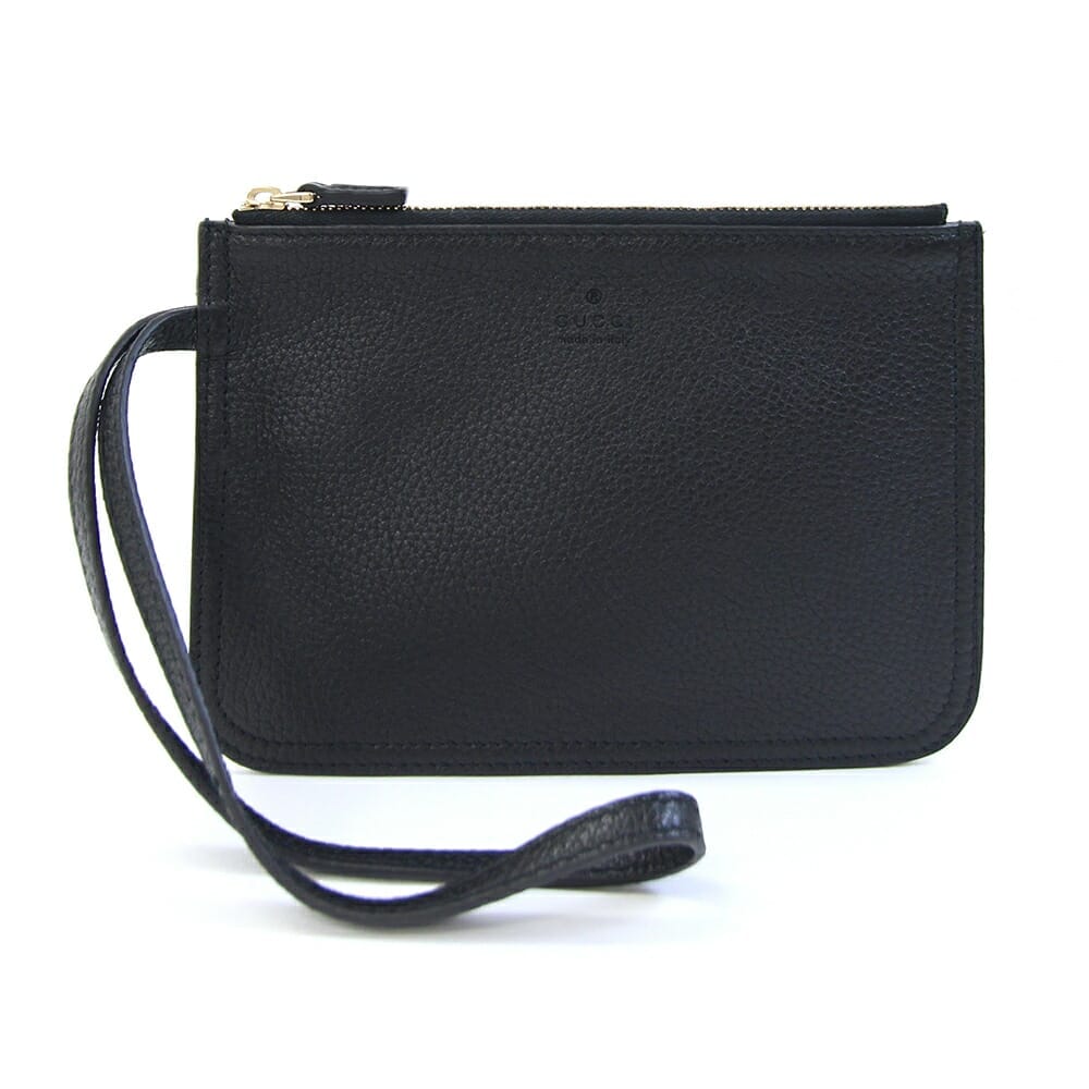 グッチ ポーチ 839124 ブラック レザー GGキャンバス中古 付属品 GG