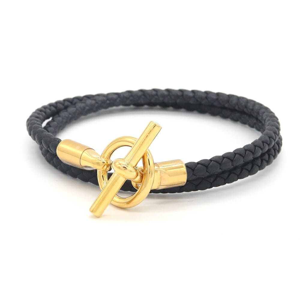 エルメス ブレスレット グレナン ドゥブルトゥール H071689 ブラック