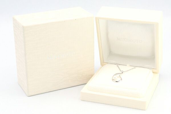 723 美品 ミキモト真珠付 シルバー ネックレス 刻印あり 店舗にて洗浄済 723 美品 ミキモト真珠付 シルバー ネックレス 刻印あり 店舗に