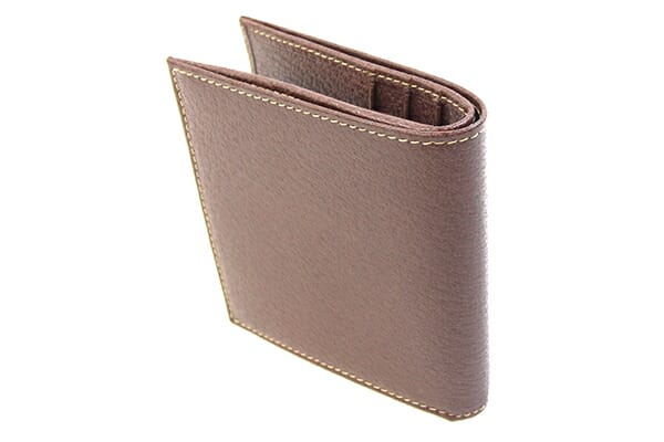グッチ 二つ折り財布 034 1408 ダークブラウン レザー 中古 コンパクト