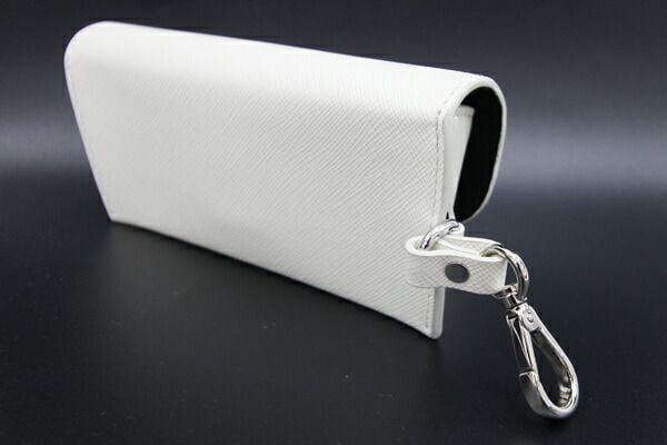 プラダ メガネケース 2RA009 ホワイト レザー 中古 サングラス