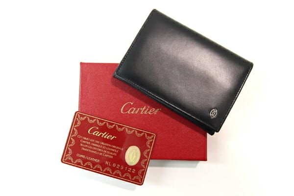 カルティエ 名刺入れ パシャ L3000132 ブラック レザー 中古