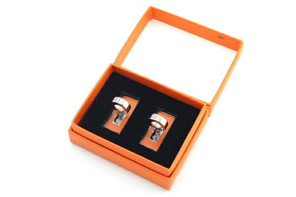 HERMES カフリンクス レザー オクタゴン