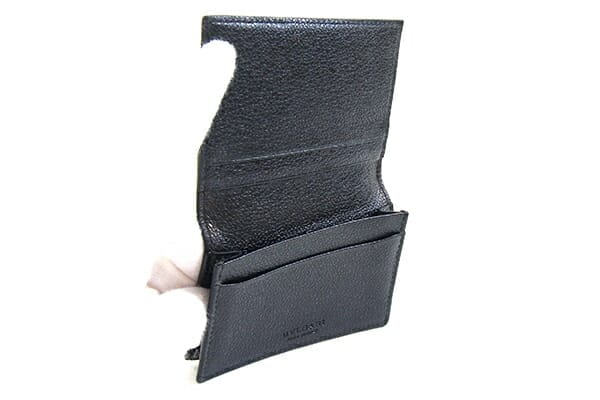 ブルガリ 名刺入れ ミレリゲ 27694 ブラック コーティングキャンバス