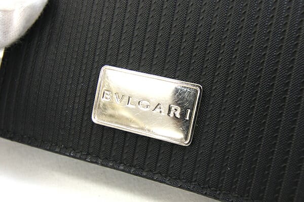 ブルガリ 名刺入れ ミレリゲ 27694 ブラック コーティングキャンバス