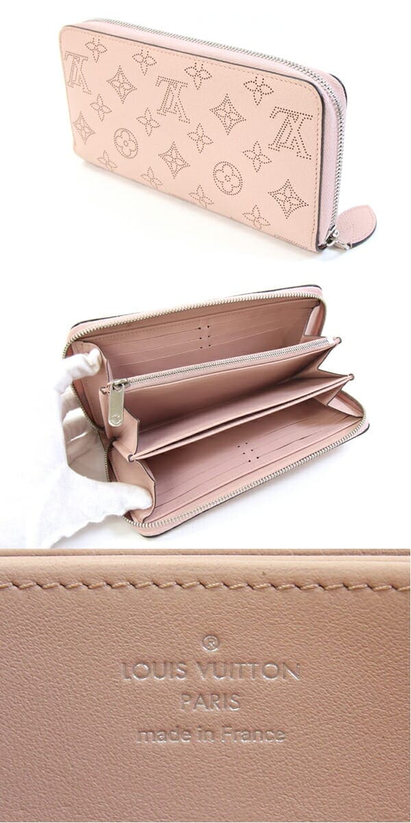 ルイヴィトン マヒナ イリス 長財布 レザー マグノリア ピンク♡美品 特上美品】ルイヴィトン イリス マヒナ マグノリア ピンク 長