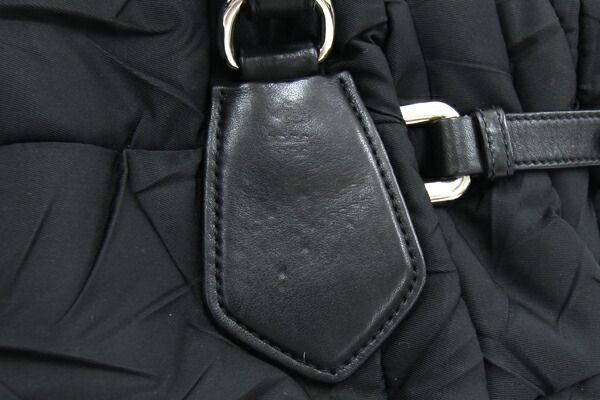プラダ 美品 黒 ナイロン ハンドバッグ 中型 Prada カバン バッグ PRADA プラダ B8484 TESSUTO CITY ナイロン ハンドバッグ