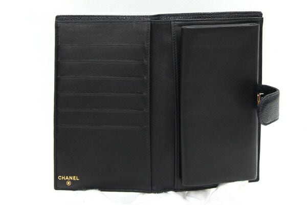 シャネル 長財布 ココマーク がま口 キャビアスキン A13498 CHANEL 財布 二つ折り財布 黒 楽天市場】シャネル 二つ折りがま口長財布 ココマーク A13498 ブラック