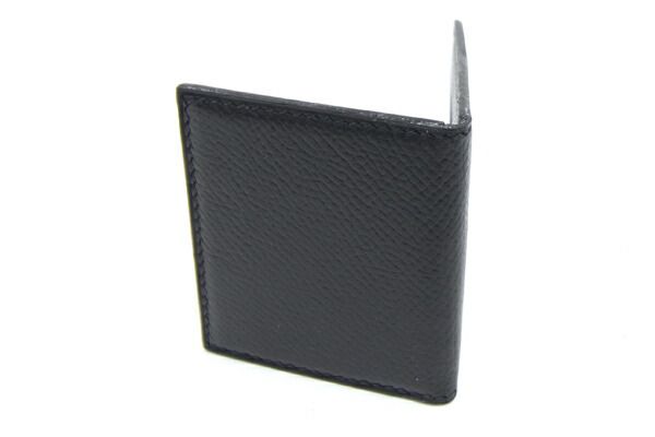 HERMES　エルメス　ミニフォトケース　レザー　ブラック　希少 HERMES エルメス ミニフォトケース レザー ブラック【中古