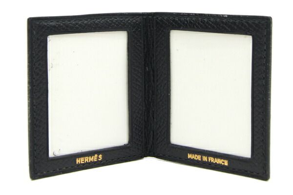 【未使用】HERMES ミニフォトケース ミニフォトフレーム ブラック 箱付き 未使用】HERMES ミニフォトケース ミニフォトフレーム ブラック