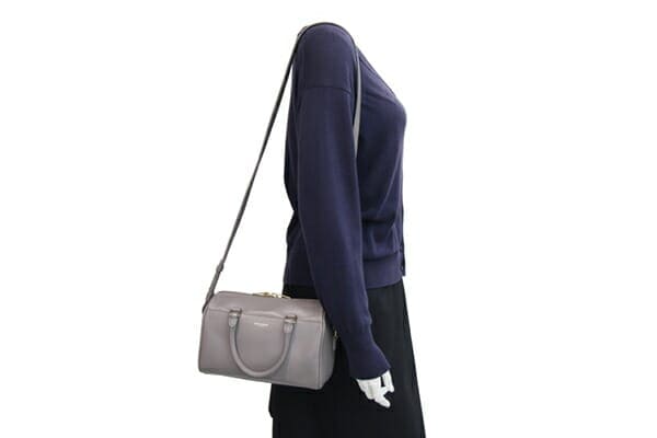 美品 サンローラン ベイビーダッフル 2way ハンドバッグ ショルダー グレー SAINT LAURENT サンローラン ベイビーダッフル 2way グレー