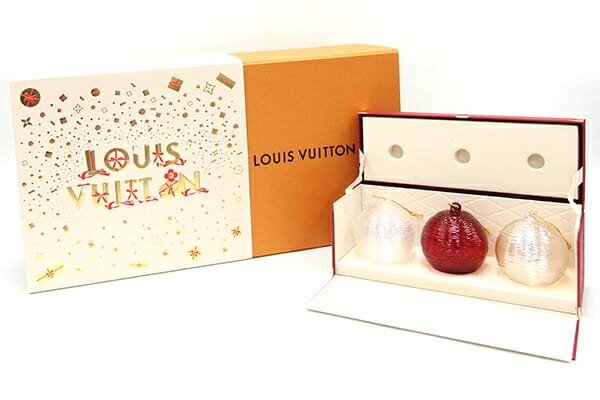 ルイヴィトン オーナメント 2024年ノベルティ クリア レッド 中古 3点 