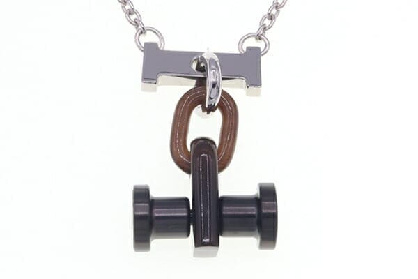 ⭐️美品⭐️ エルメス ネックレス メタル × バッファローホーン エルメス ネックレス モビールH H077268 ダークブラウン