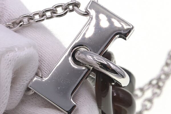 エルメス ネックレス モビールH H077268 ダークブラウン