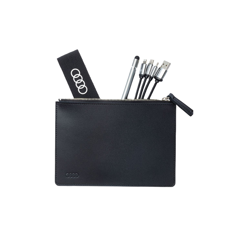 Audi レザージップポーチ（ブラック） | レザー | Audi collection
