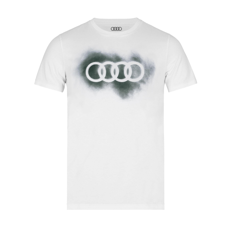 Audi Rings メンズＴシャツ（ホワイト）