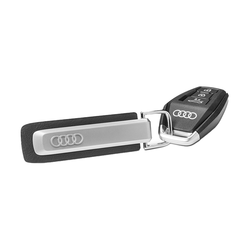 Audi レザーキーリング (シルバー/ブラック)