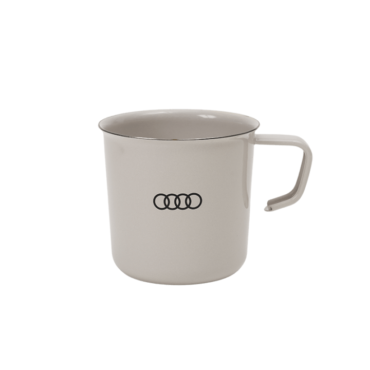 Audi ホーローマグカップ（サンドベージュ）