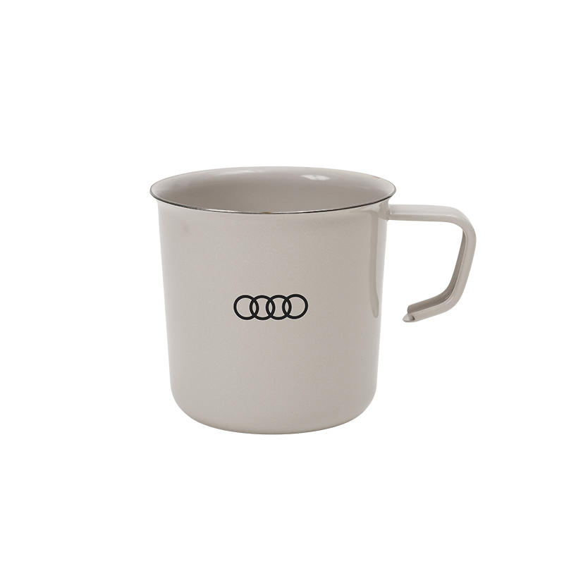 Audi ホーローマグカップ（サンドベージュ）