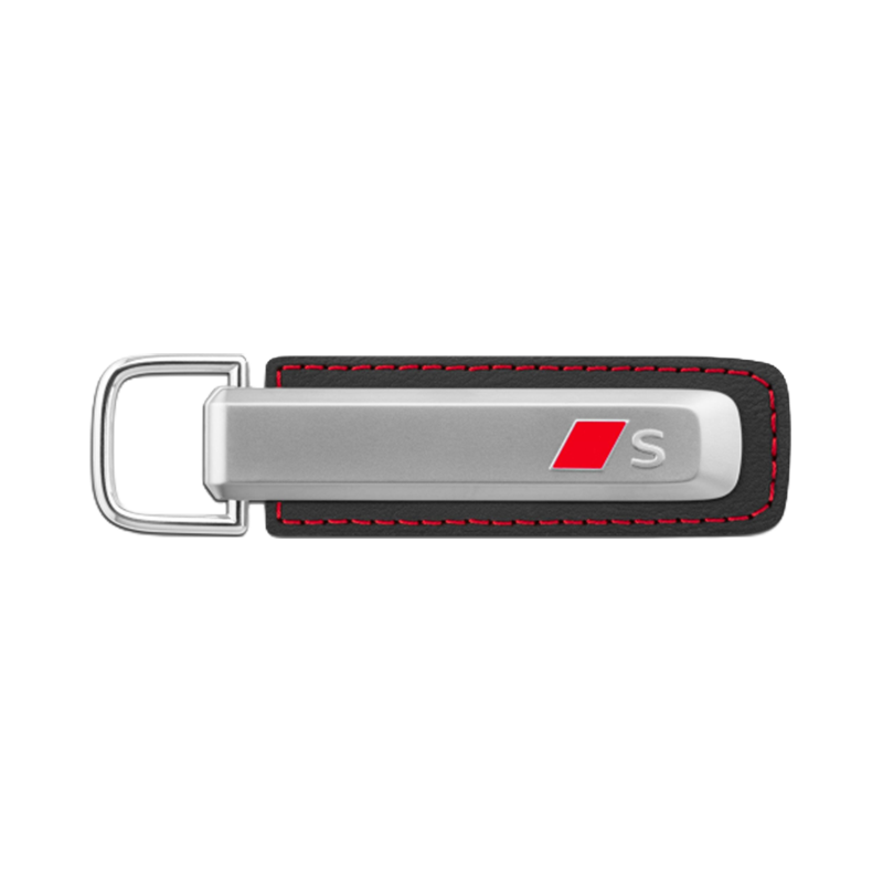 Audi レザーキーリング（シルバー/ブラック）S