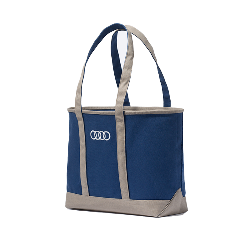 Audi トートバッグL（ネイビー×グレー）