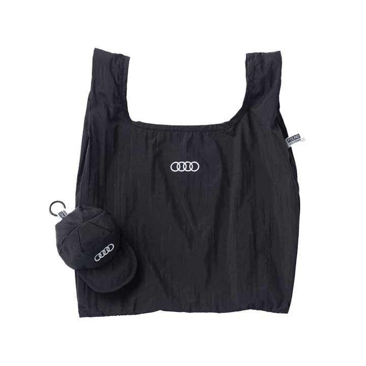 Audi キャップポーチ エコバッグ（ブラック）