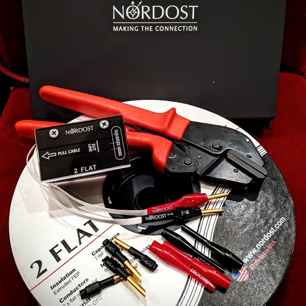 シングルワイヤ完成品/1.5mペア】NORDOST 2FLAT + 専用バナナ端子8箇所