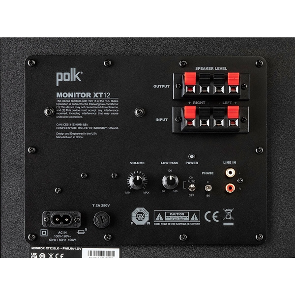 Polk Audio MXT12（マットブラック・1台） サブウーファー