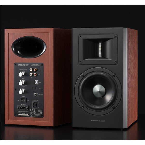 エアパルス AIRPULSE ブラック/チェリー A100 HD MONITOR ポイント10倍】AIRPULSE A100HD MONITOR（2本1組） DAC 内蔵