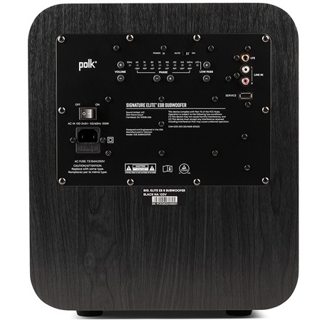 POLK AUDIO 8インチ・サブウーハー　ES8SW ブラック Polk Audio ES8SW（ブラック・1本） 8インチ 100W サブウーファー