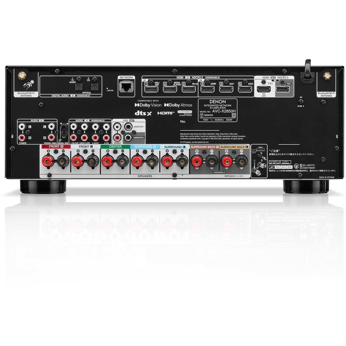 DENON��AVC-X2850H-K�ʥ֥�å��ˡ�7.2 ch AV���饦��ɥ���ס��ǥΥ�AVCX2850H