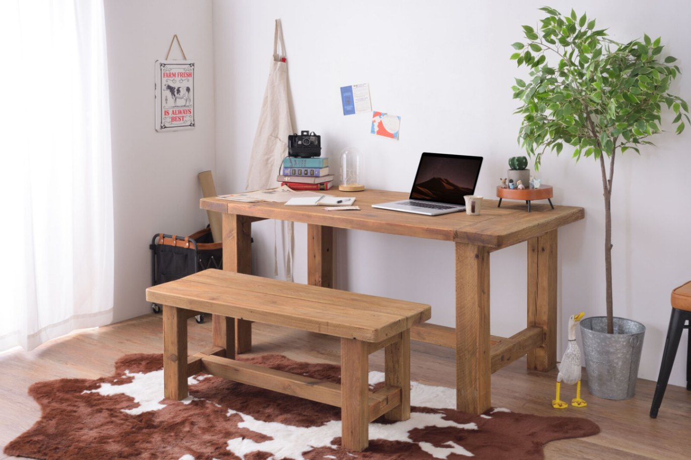 パイン古材ダイニングベンチ | ダイニング | アントステラ インテリア