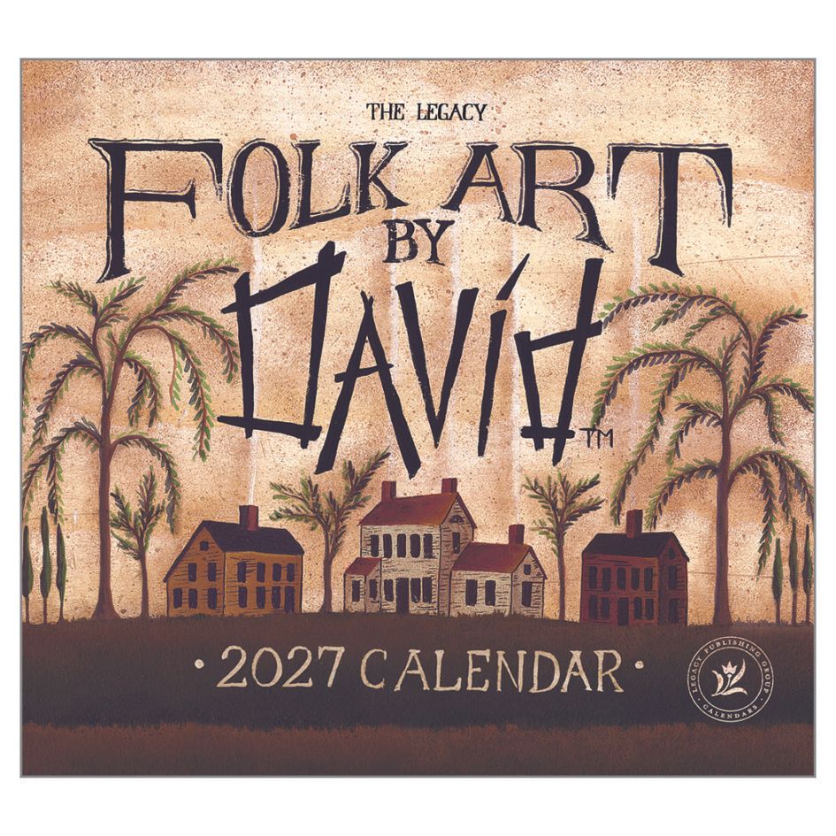 2027 FOLK ART BY DAVID ウォールカレンダー | 2027年ウォール