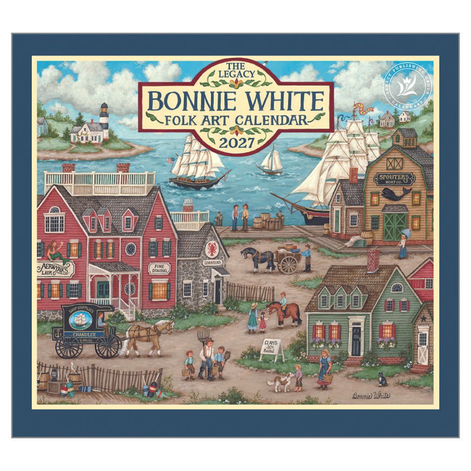 2027 BONNIE WHITE FOLK ART ウォールカレンダー | 2027年ウォール