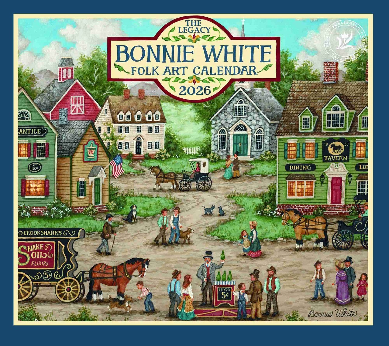 2026 BONNIE WHITE FOLK ART ウォールカレンダー | 2026年ウォール