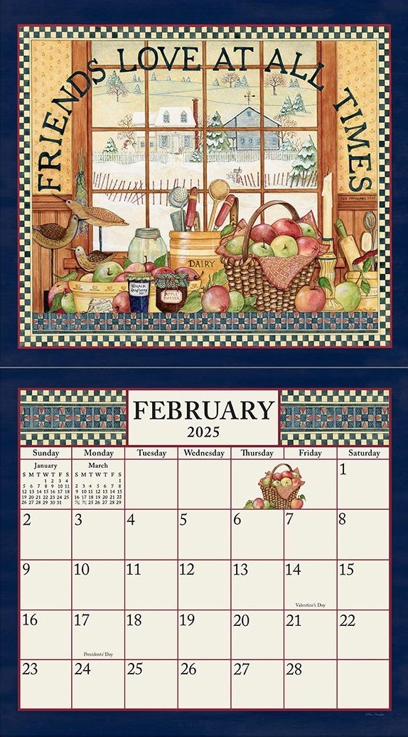 2025 SAMPLER CALENDAR ウォールカレンダー ★2025年版アメリカンウォールカレンダー アントステラ インテリア