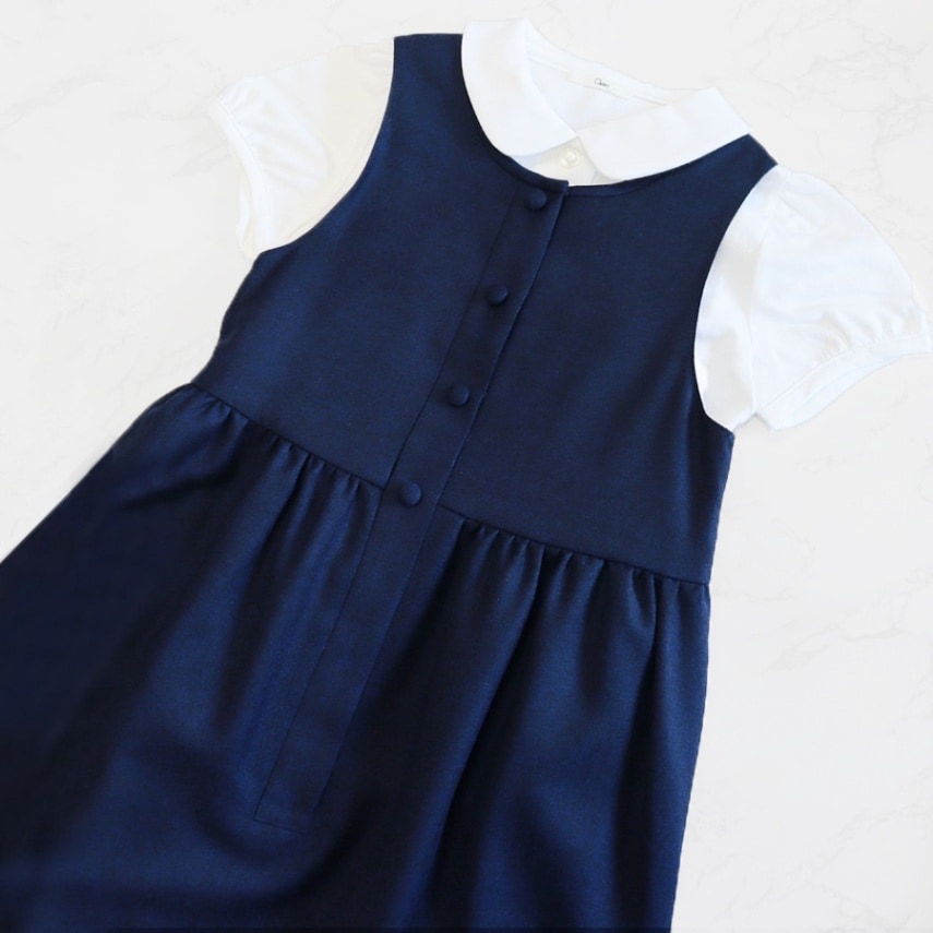 carinissimo カリニッシモ　ジャンパースカート115㎝濃紺 carinissimo】カリニッシモ ウォッシャブル ジャンパースカート