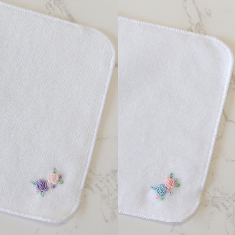 手刺繍入りタオルハンカチ2枚組【ツインローズ】KL-WH2-HS01をお探し