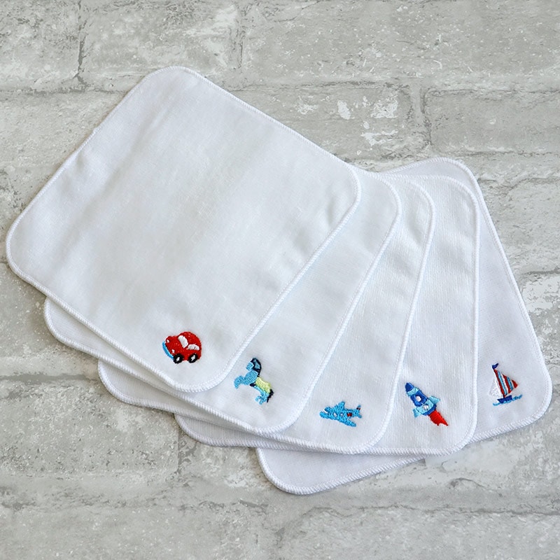 15cmワンポイント刺繍タオルハンカチ をお探しならお受験専門店