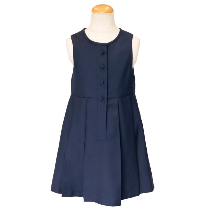 carinissimo カリニッシモ　ジャンパースカート115㎝濃紺 carinissimo】カリニッシモ ジャンパースカート 胸元レース