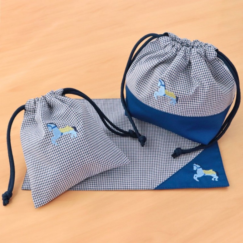 高級　お嬢様用　ブルーコードレーンのランチセット お弁当箱 1段 大人 650ml かわいい シンプル 日本製 弁当箱 お