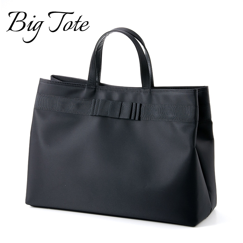 お受験トートバッグキルシェブリューテ 黒革