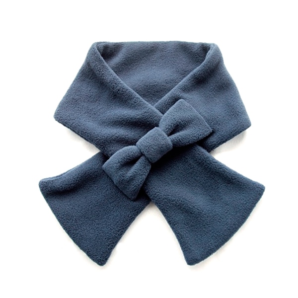フリースリボン マフラー ネイビーグレーをお探しならお受験専門店