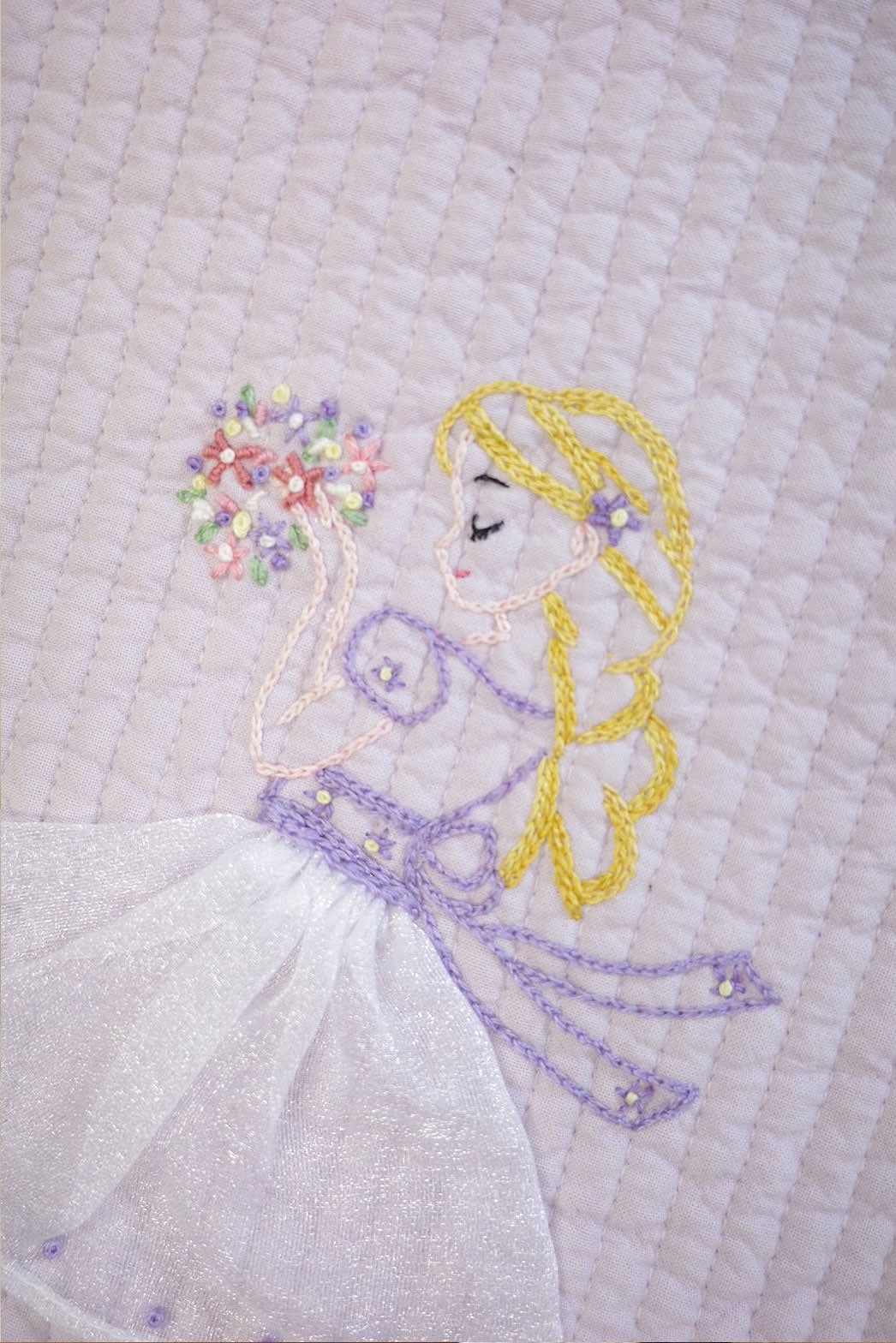 2/2個口ページ　　レッスンバッグ✖️2 図書袋✖️2 ヌビ　ラベンダー刺繍　ムーン 2/2個口ページ レッスンバッグ✖️2 図書袋✖️2 ヌビ
