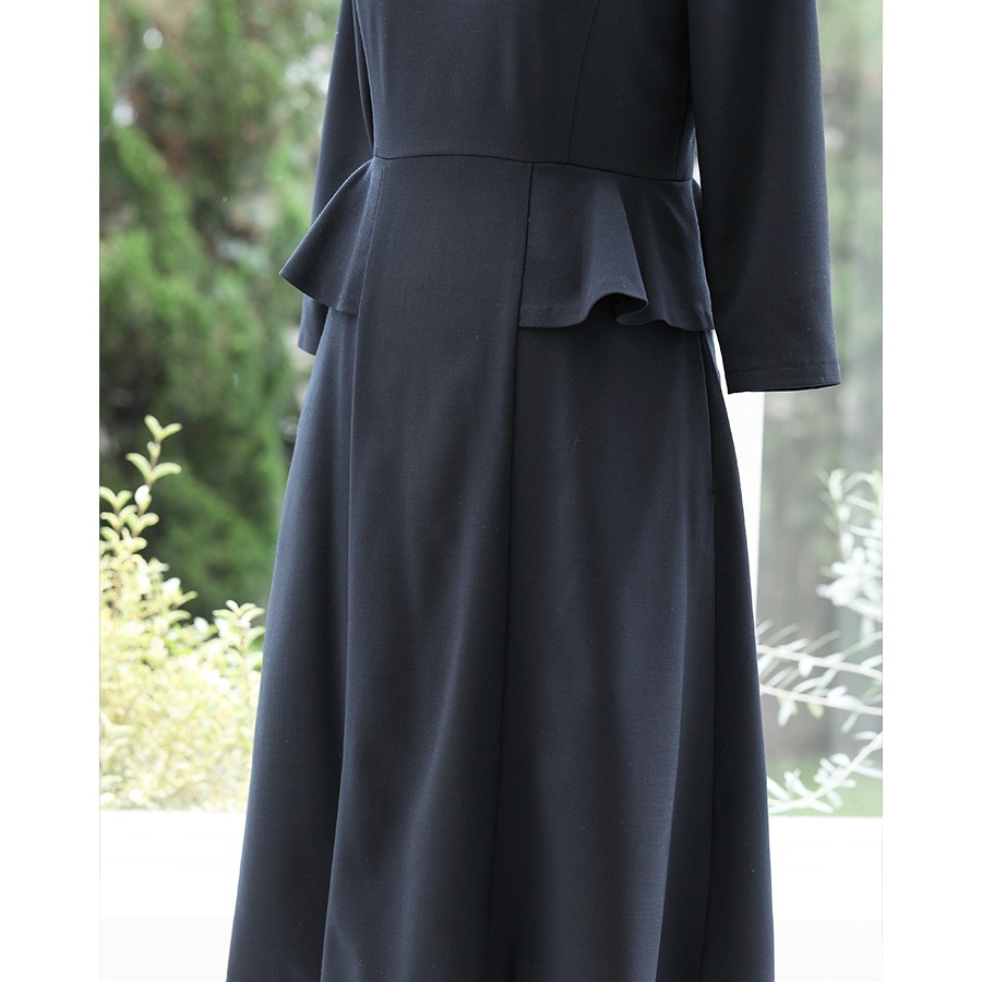 受注生産品 ウエストペプラムのaラインワンピース 5号 11号 Cd 1103 お届けまで3週間前後 をお探しならお受験専門店 キルシェ ブリューテ