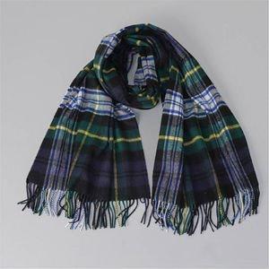 【Johnstons of Elgin（ジョンストンズ オブ エルガン）】 カシミヤ100％起毛チェック柄ストール