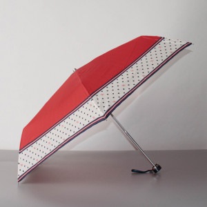 【 Arnie Arnold Palmer（アーニーアーノルドパーマー ）】ボーダー水玉雨傘（折りたたみ）