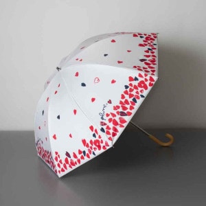 【 クリエイターズ コラボ × Plune.  】 手描きハート（晴雨兼用傘） 受注生産品