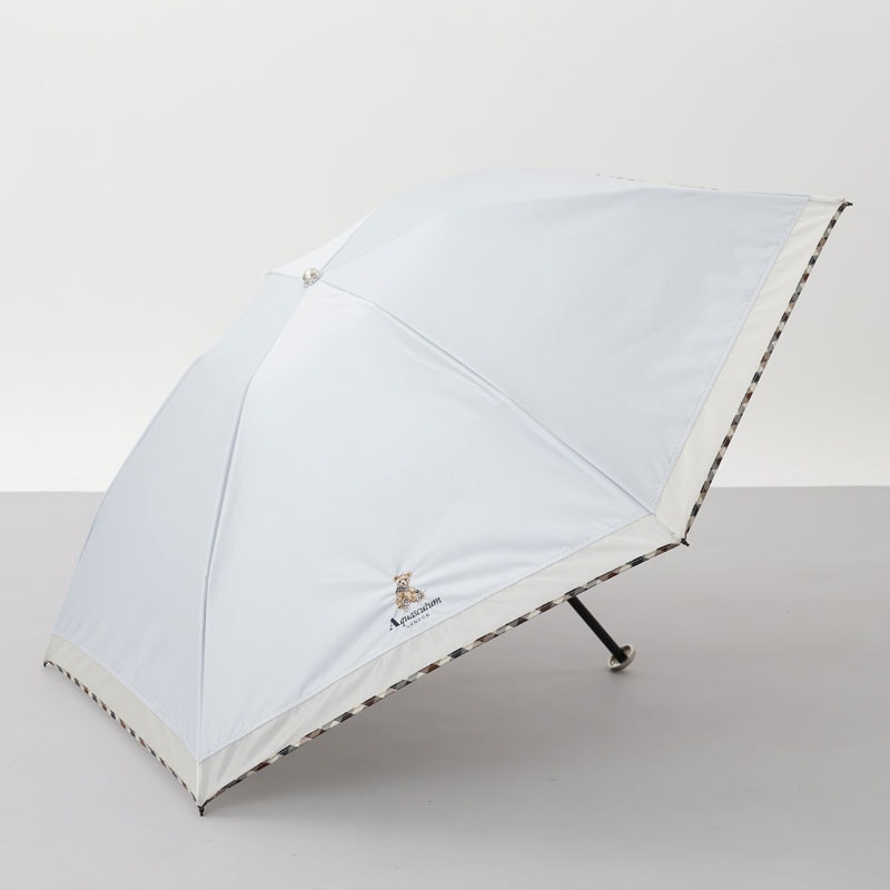 未使用☆アクアスキュータム☆晴雨兼用　サマーシールド　日傘 長傘 伸縮 軽量 Aquascutum （アクアスキュータム）】 大きめサイズのシンプルW